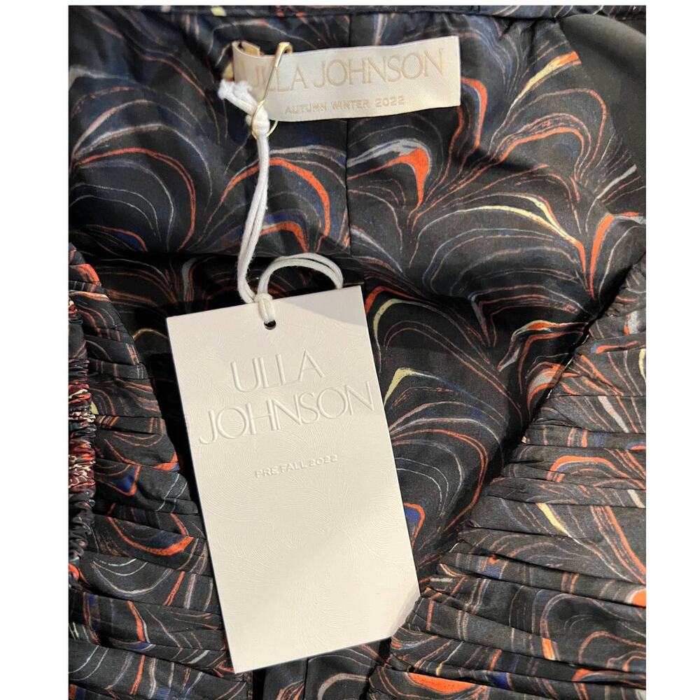NWT ULLA JOHNSON Gwen Elbow Puff-sleeve Mini Dress Size 2 - Picture 9 of 12
